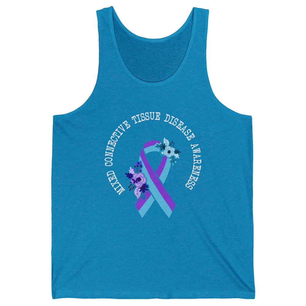 Mixed Connective Tissue Disease Awareness MCTD Floral Ribbon Unisex Jersey Tank