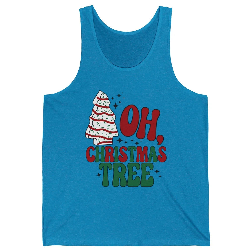 Oh Christmas Tree Cakes Tis The Season Christmas Cake Lovers Unisex Jersey Tank