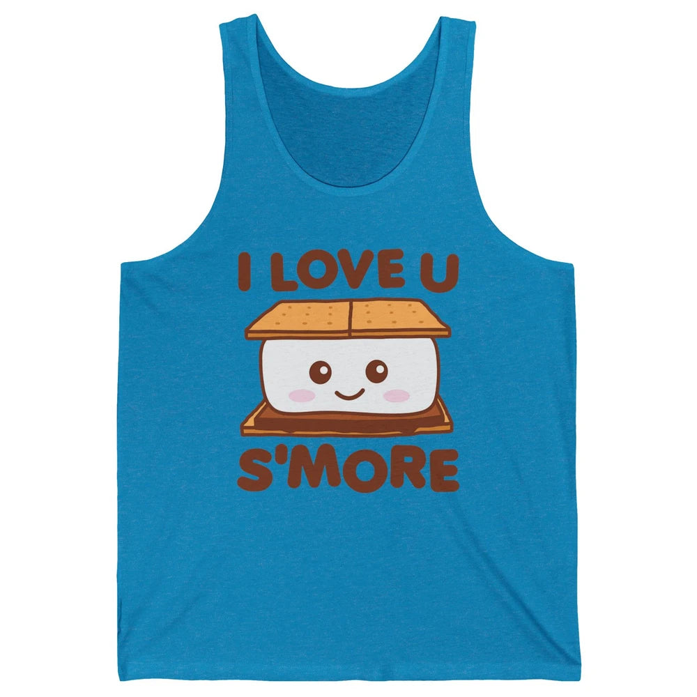 Funny Camping I Love You Smore Pun Camper Campfire Retro Unisex Jersey Tank