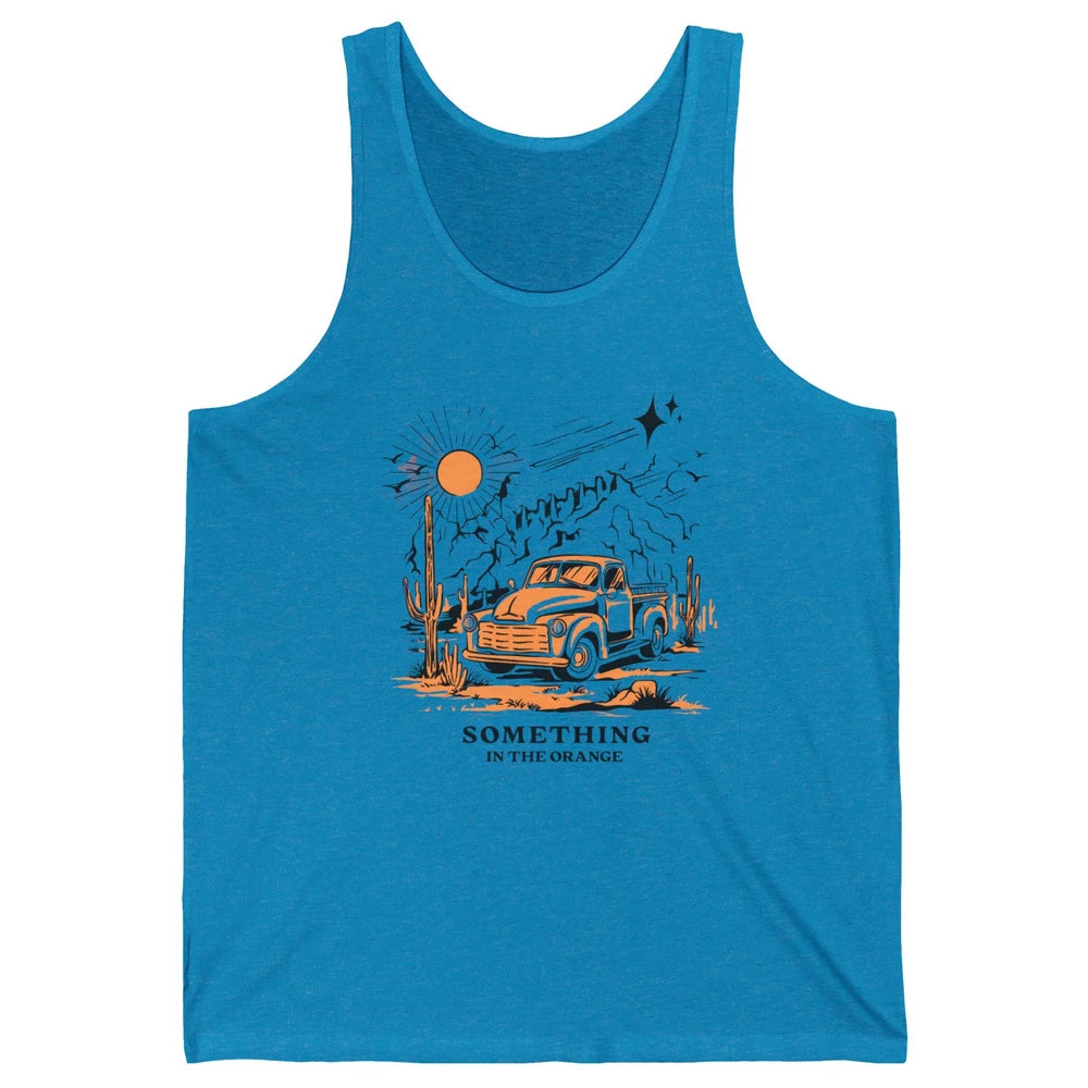 Retro Desert Sunset Something In The Orange Western Country Unisex Jersey Tank
