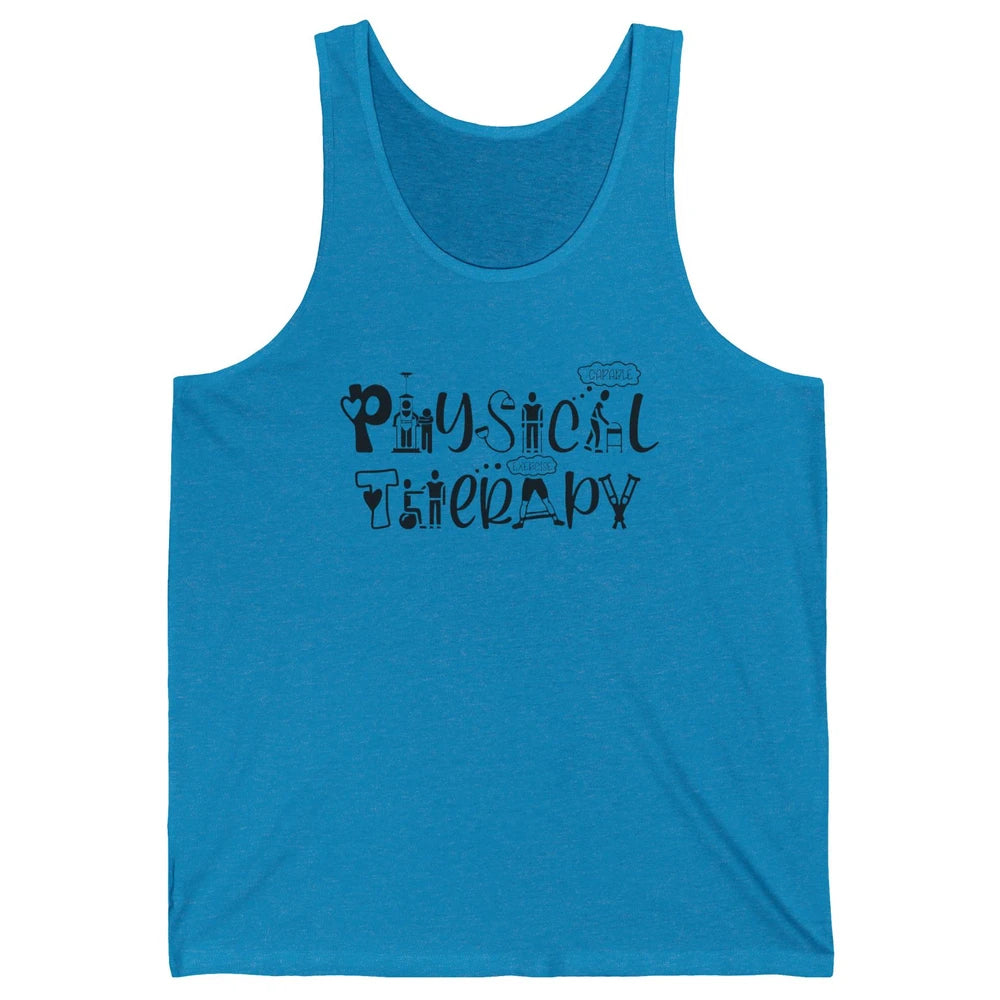 Physical Therapy PT Therapists Gift Nurse Pediatric Physical Unisex Jersey Tank