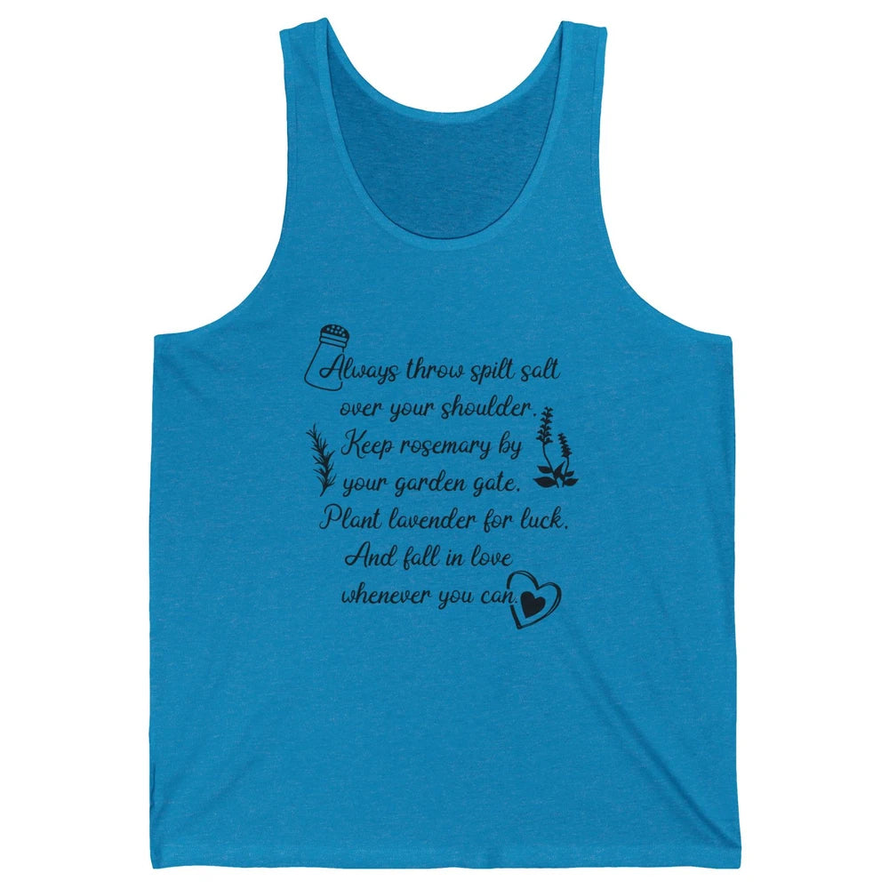 Practical Magic Witch Salt Rosemary Lavender Love Gardening Unisex Jersey Tank