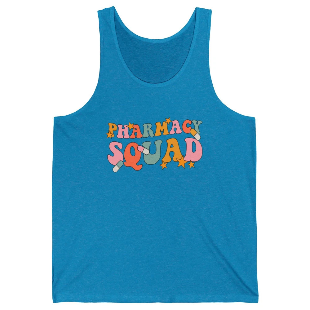 Pharmacy Squad Pharmacist Groovy Halloween Spooky Season Unisex Jersey Tank
