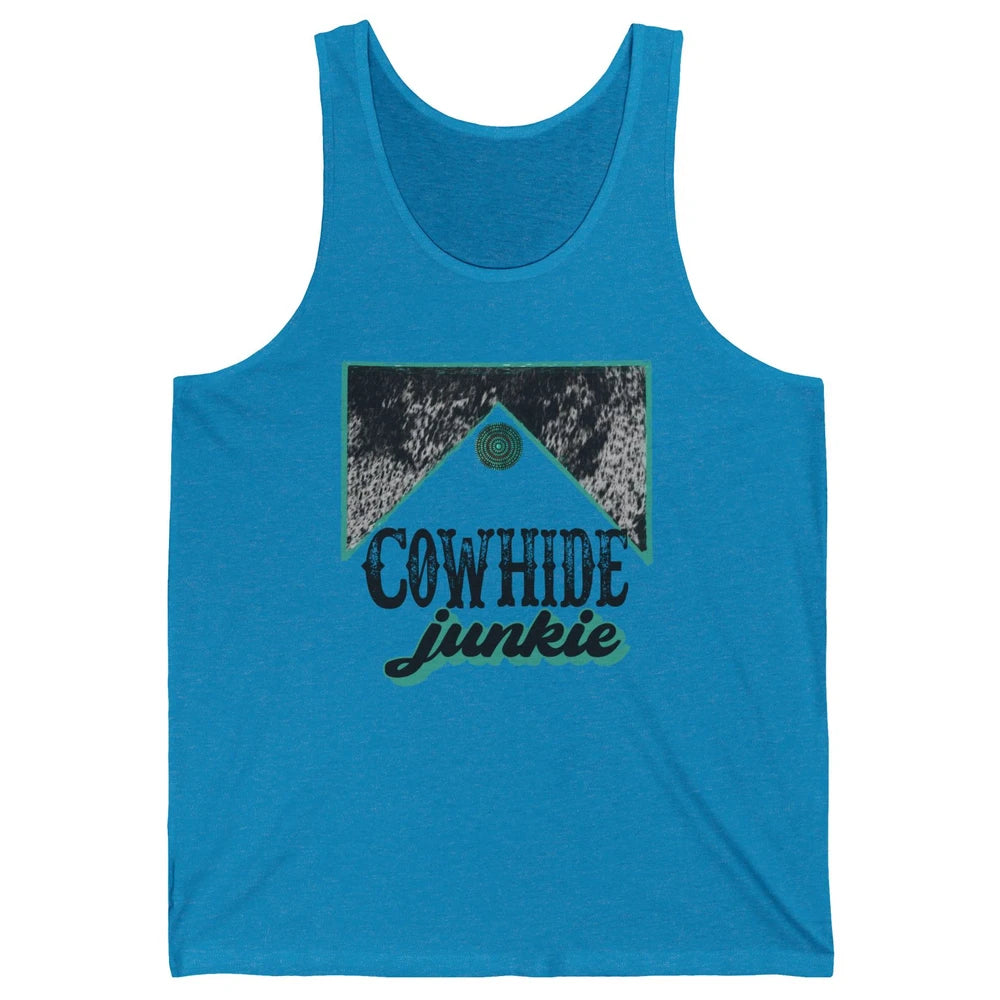 Retro Cowhide Junkie Western Country Cowboy Cowgirl Gift Unisex Jersey Tank