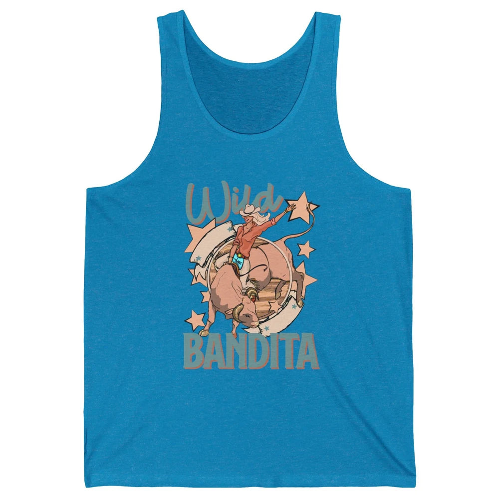 Retro Cowgirl Wild Bandita Western Country Cowboy Wild West Unisex Jersey Tank