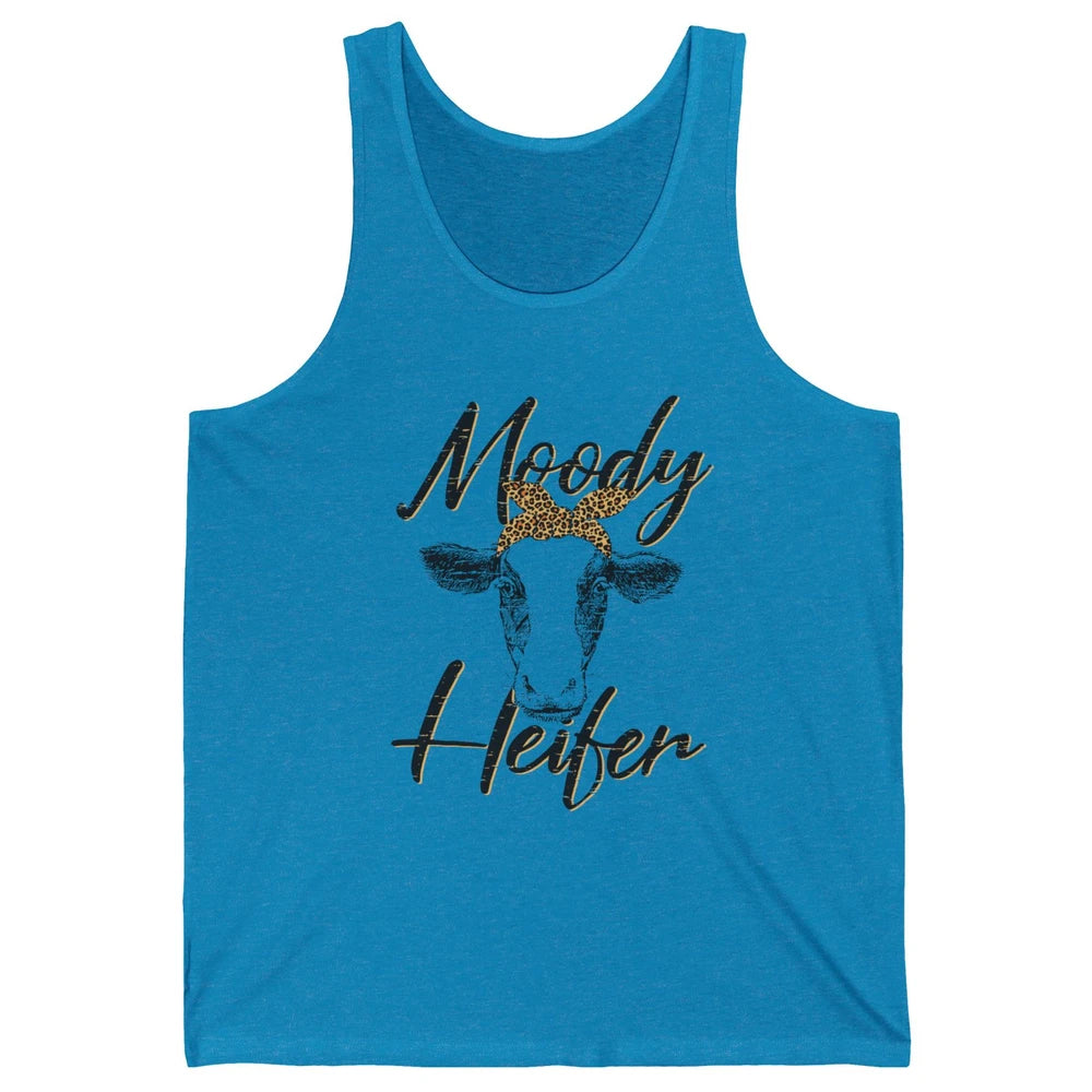 Funny Heifer Retro Bandana Moody Heifer Farmer Cow Lovers Unisex Jersey Tank