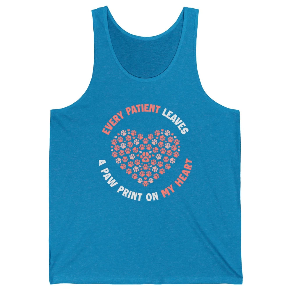 Patient Leaves Paw Heart Veterinarian Love Vet Tech Animal Unisex Jersey Tank