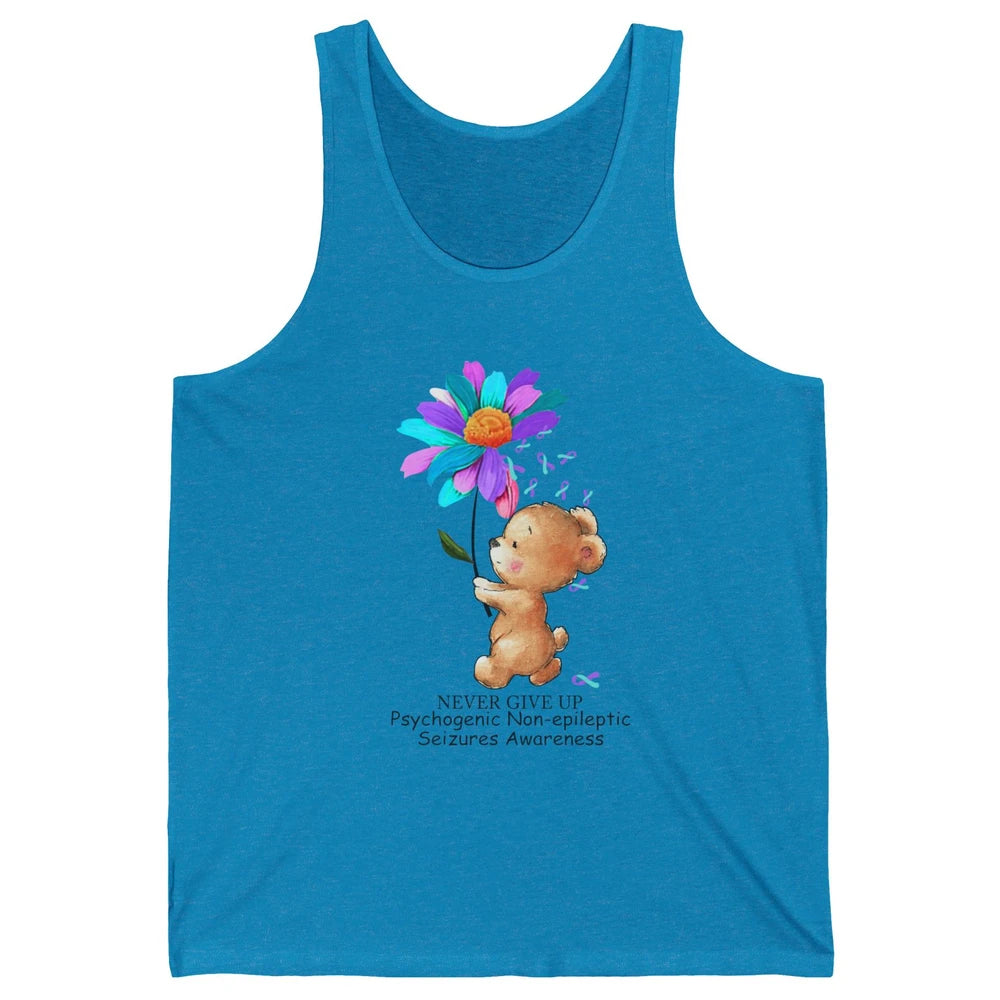 PNES Awareness Purple Teal Ribbon Sunflower Baby Elephant Unisex Jersey Tank