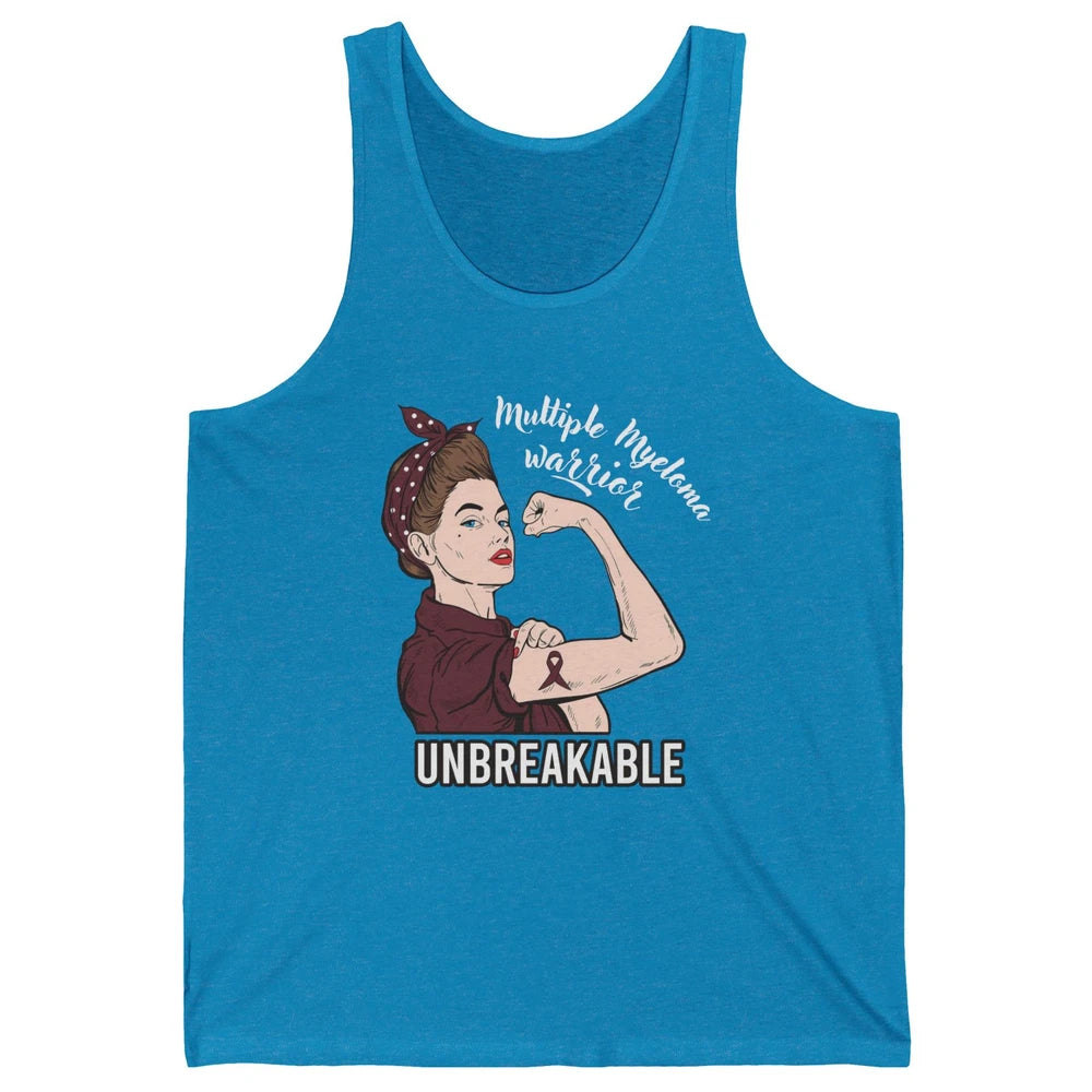 Multiple Myeloma Warrior Unbreakable Myeloma Cancer Survivor Unisex Jersey Tank