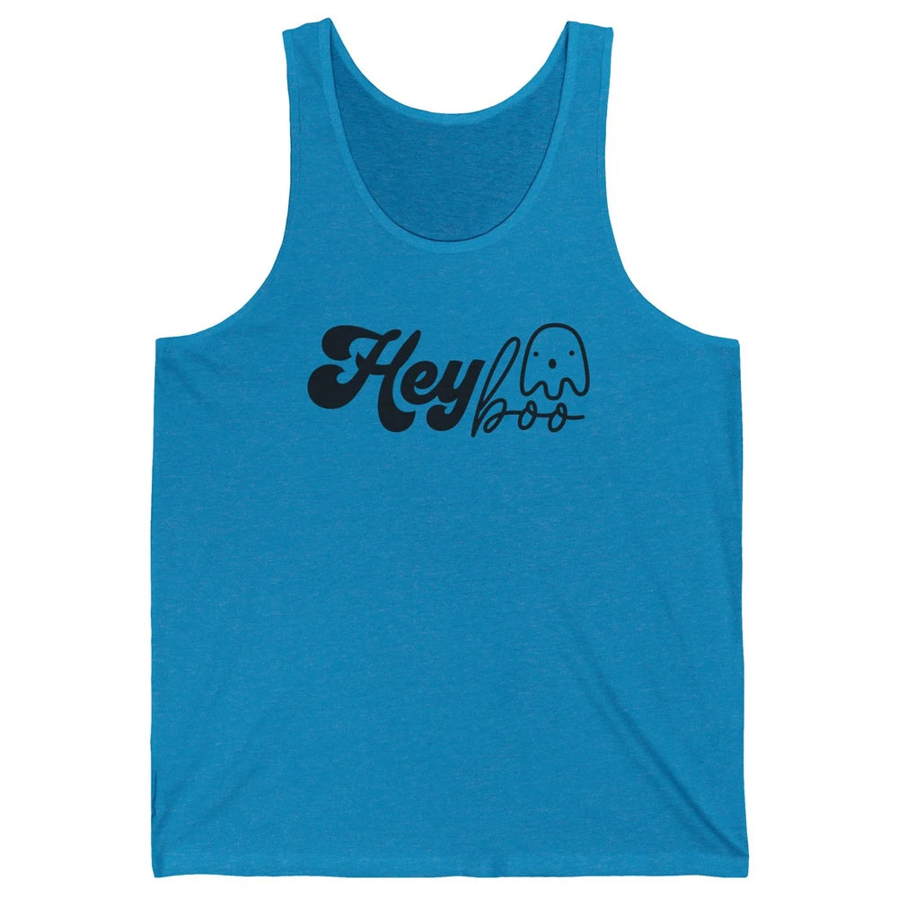 Funny Ghost Hey Boo Pumpkin Halloween Autumn Thanksgiving Unisex Jersey Tank