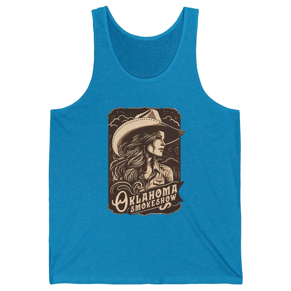 Retro Cowgirl Oklahoma Smokeshow Western Country Small Town Unisex Jersey Tank