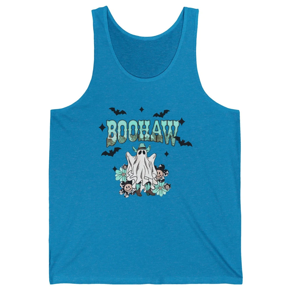 Retro Cowboy Ghost Boohaw Boot Scooting Western Halloween Unisex Jersey Tank