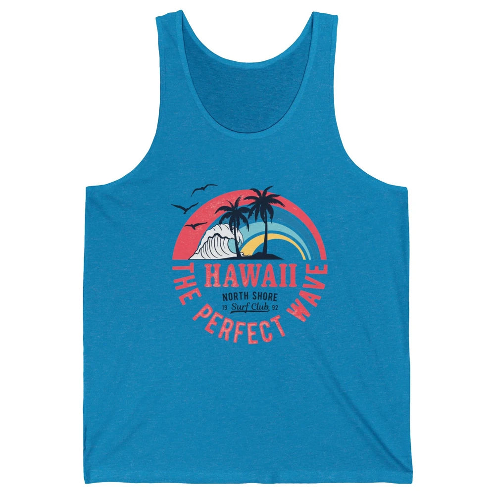 Retro Hawaii North Shore Surf Club Beach Palms Vintage 1980s Unisex Jersey Tank
