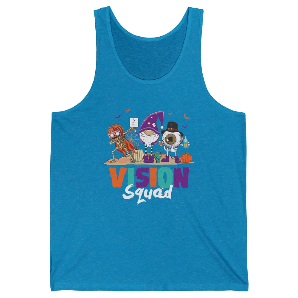 Optometrist Halloween Vision Squad Gnome Pumpkin Optician Unisex Jersey Tank