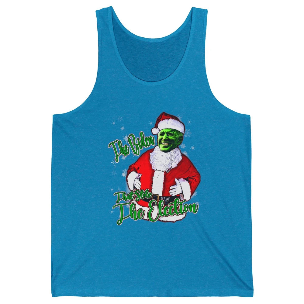 Funny Biden Stole The Election Anti Biden Liberals Christmas Unisex Jersey Tank