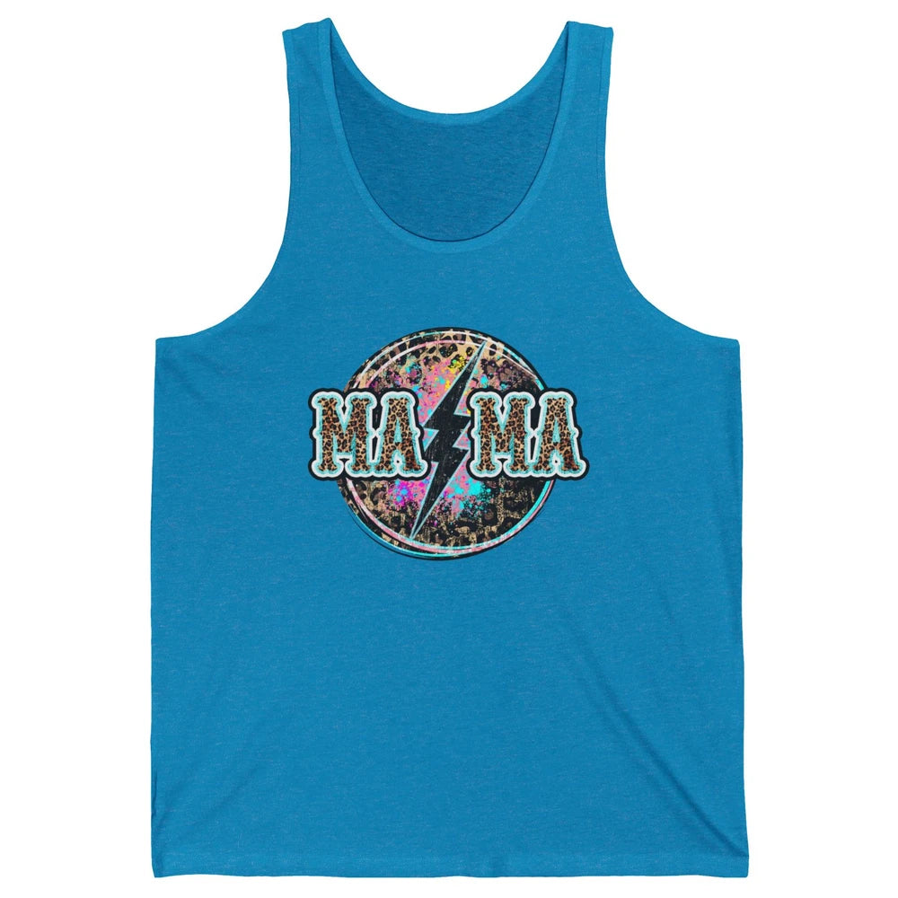 Retro Leopard Mama Lightning Bolt Western Country Bad Moms Unisex Jersey Tank