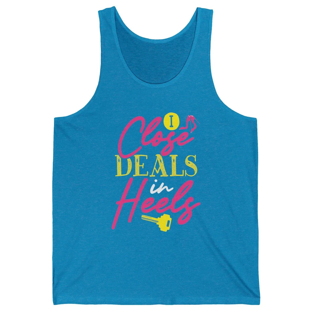 Real Estate Agent Women Closing Deals In High Heels Realtor Unisex Jersey Tank