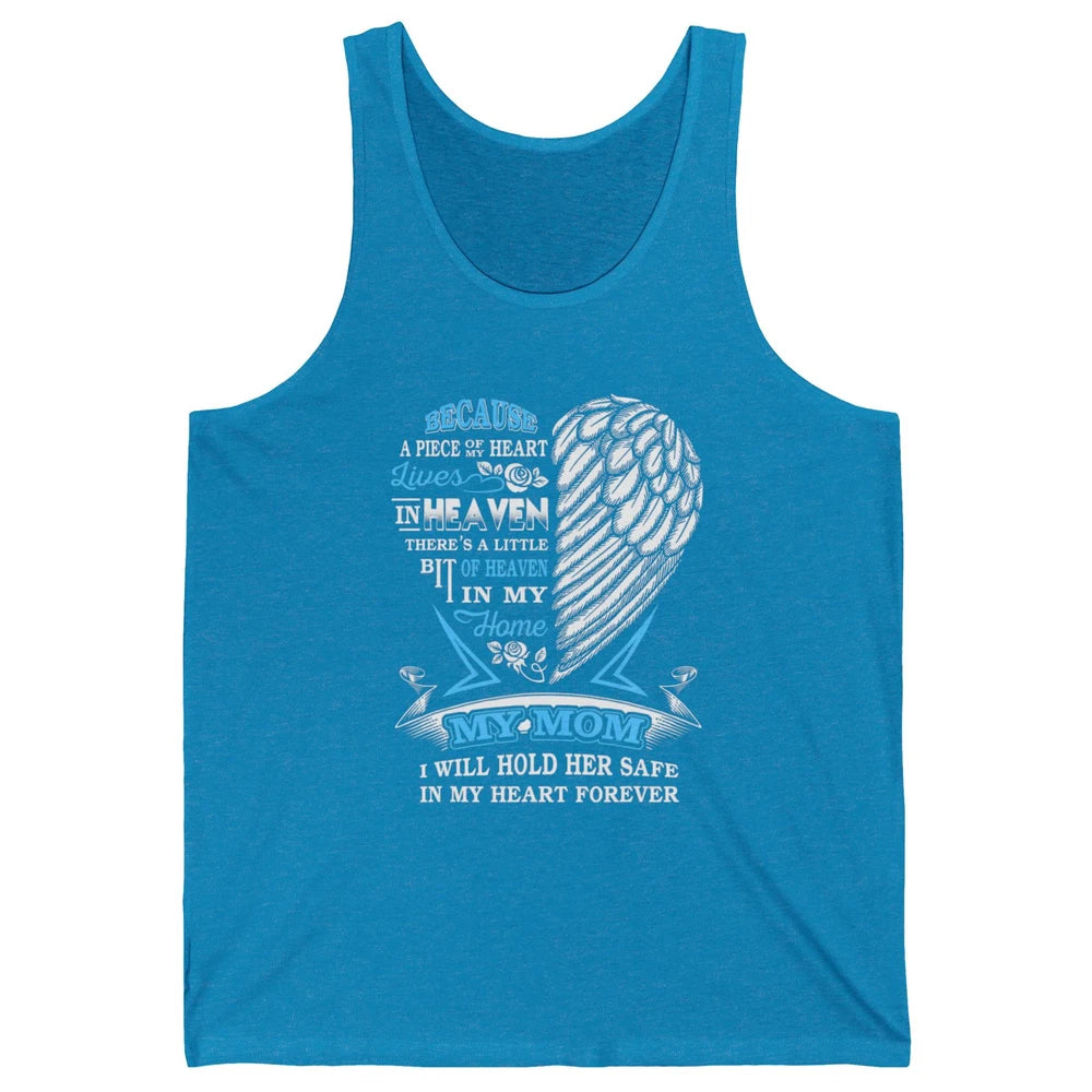 My Mom In Heaven Angel Wings Mother In Memories My Guardian Unisex Jersey Tank