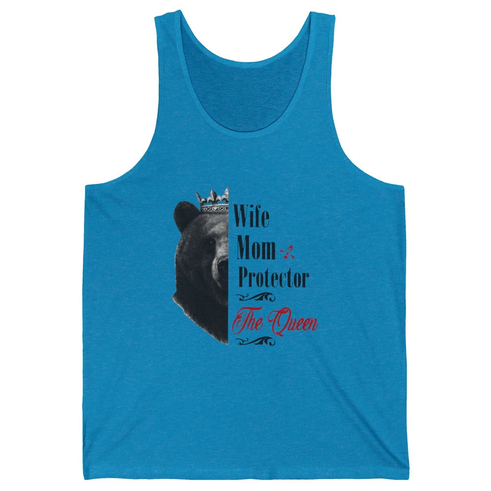 Mommy Queen Bear Wife Mom Protector Queen Mothers Day Gift Unisex Jersey Tank