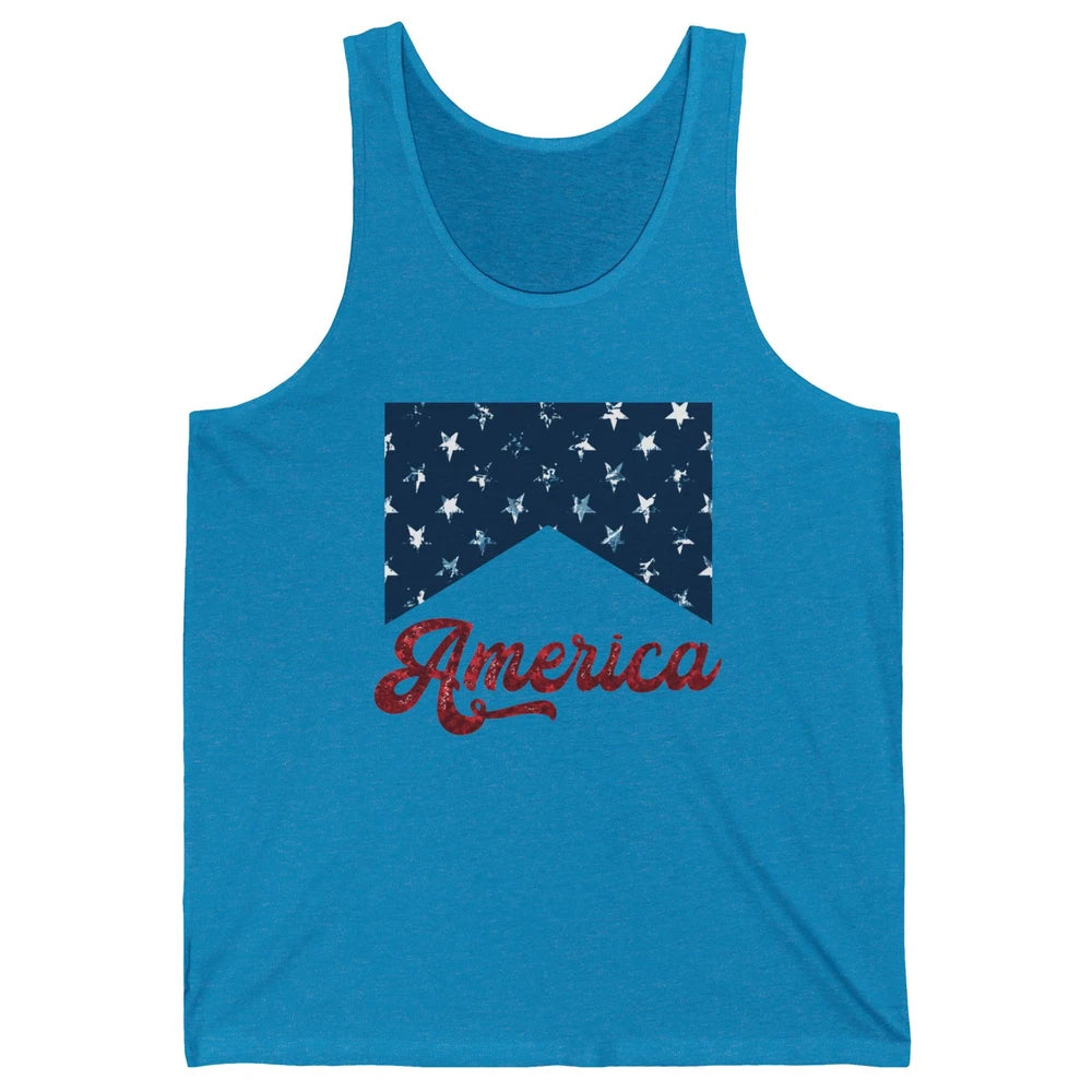 Retro America 4th Of July Independence Day Western Patriots Unisex Jersey Tank