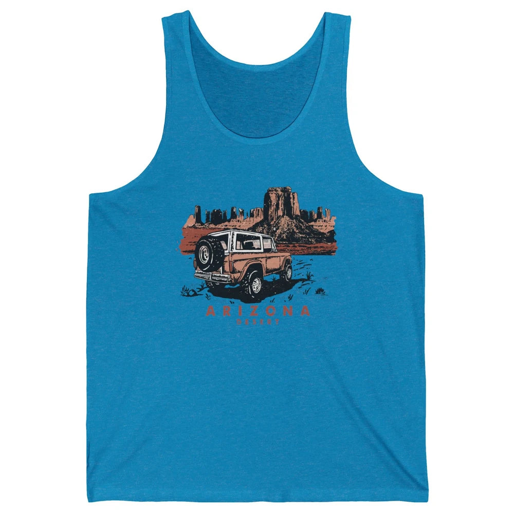 Retro Arizona Desert Truck Country Adventure Nature Lovers Unisex Jersey Tank