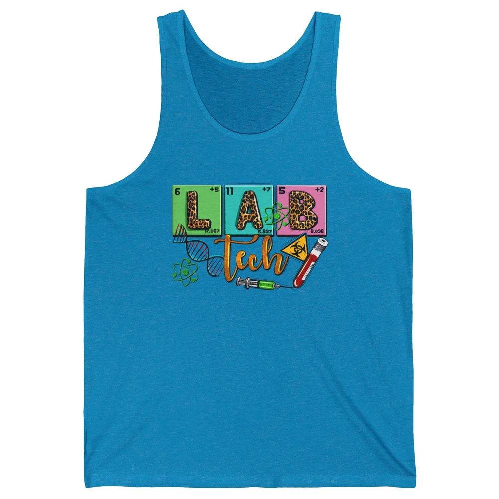 Peace Love Lab Tech Laboratory Technician Medical Lab Gift Unisex Jersey Tank