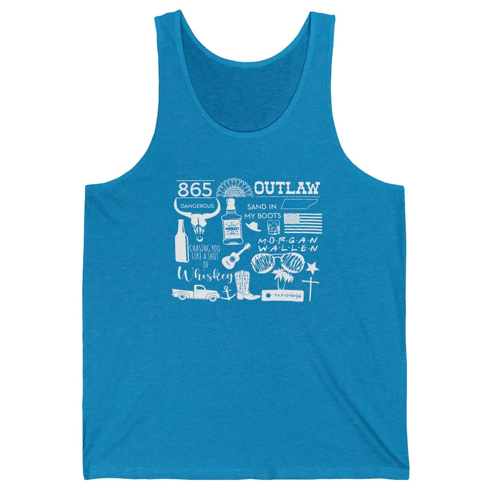 Retro Cowboy Boot Hat Sand In My Boots Western Country Music Unisex Jersey Tank