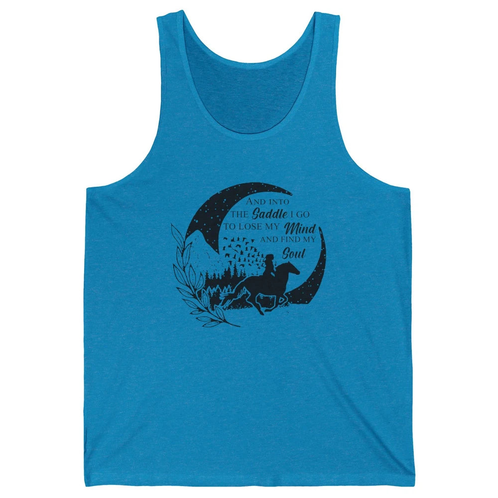 Retro Cowgirl Into The Saddle I Go Western Country Cowboy Unisex Jersey Tank