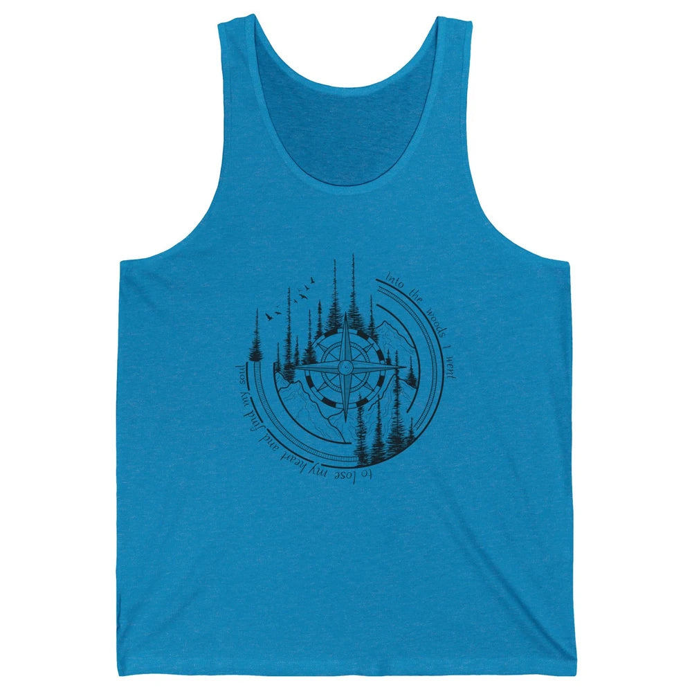 Mountain Compass Into The Woods I Went Outdoor Adventures Unisex Jersey Tank