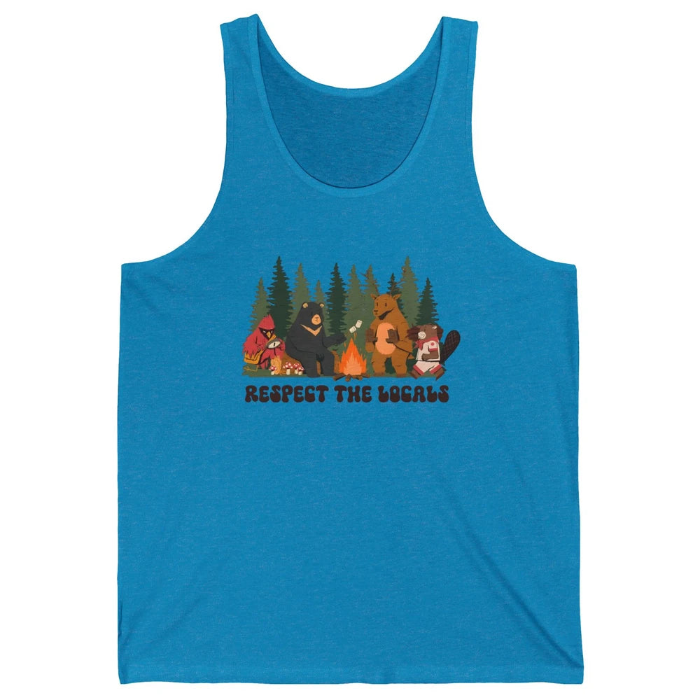 Respect Local Wildlife Camping Outdoor Mountain Environment Unisex Jersey Tank