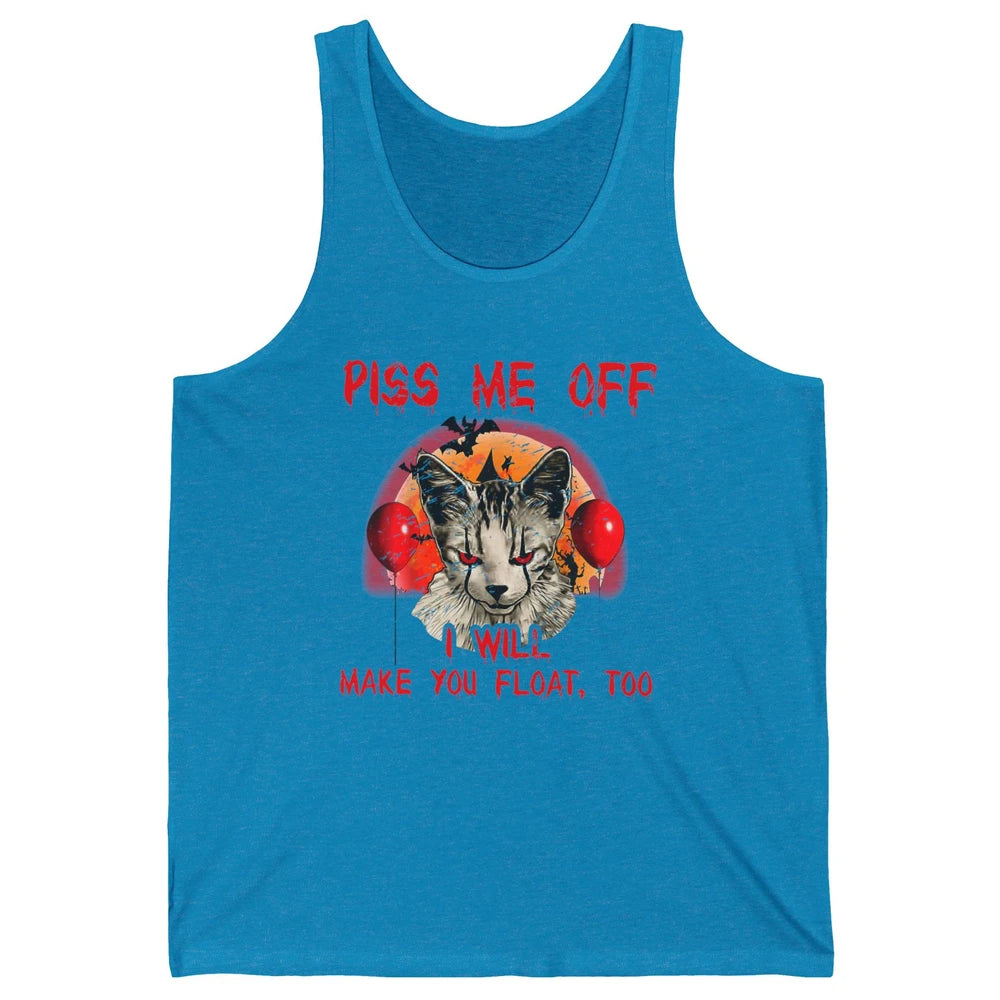 Retro Horror Cat Clown Piss Me Off Float Halloween Costume Unisex Jersey Tank