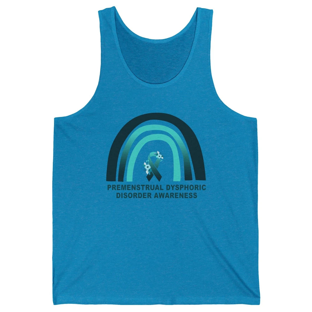 Premenstrual Dysphoric Disorder PMDD Awareness Rainbow Unisex Jersey Tank