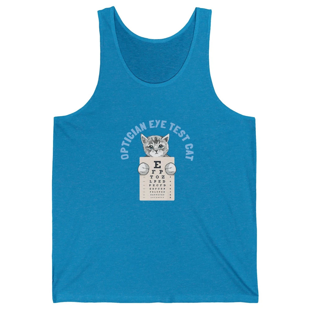 Optician Eye Test Cat Optometrist Ophthalmology Kitten Tools Unisex Jersey Tank