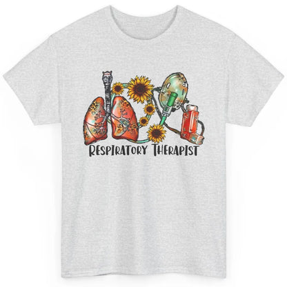 Respiratory Therapist Sunflower Lungs Breathe RT Nurse Classic Unisex T-Shirt