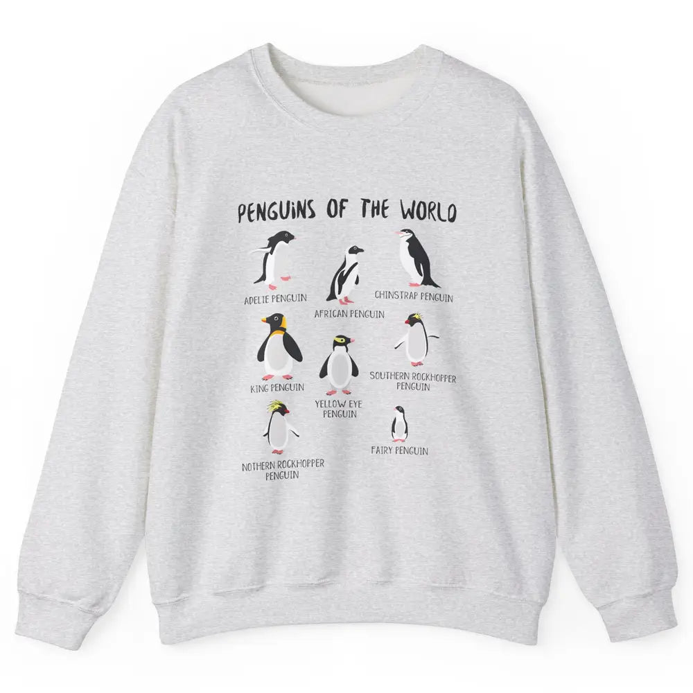 Penguins Of World With Headband Baby Penguins Wild Animal Unisex Crewneck Sweatshirt