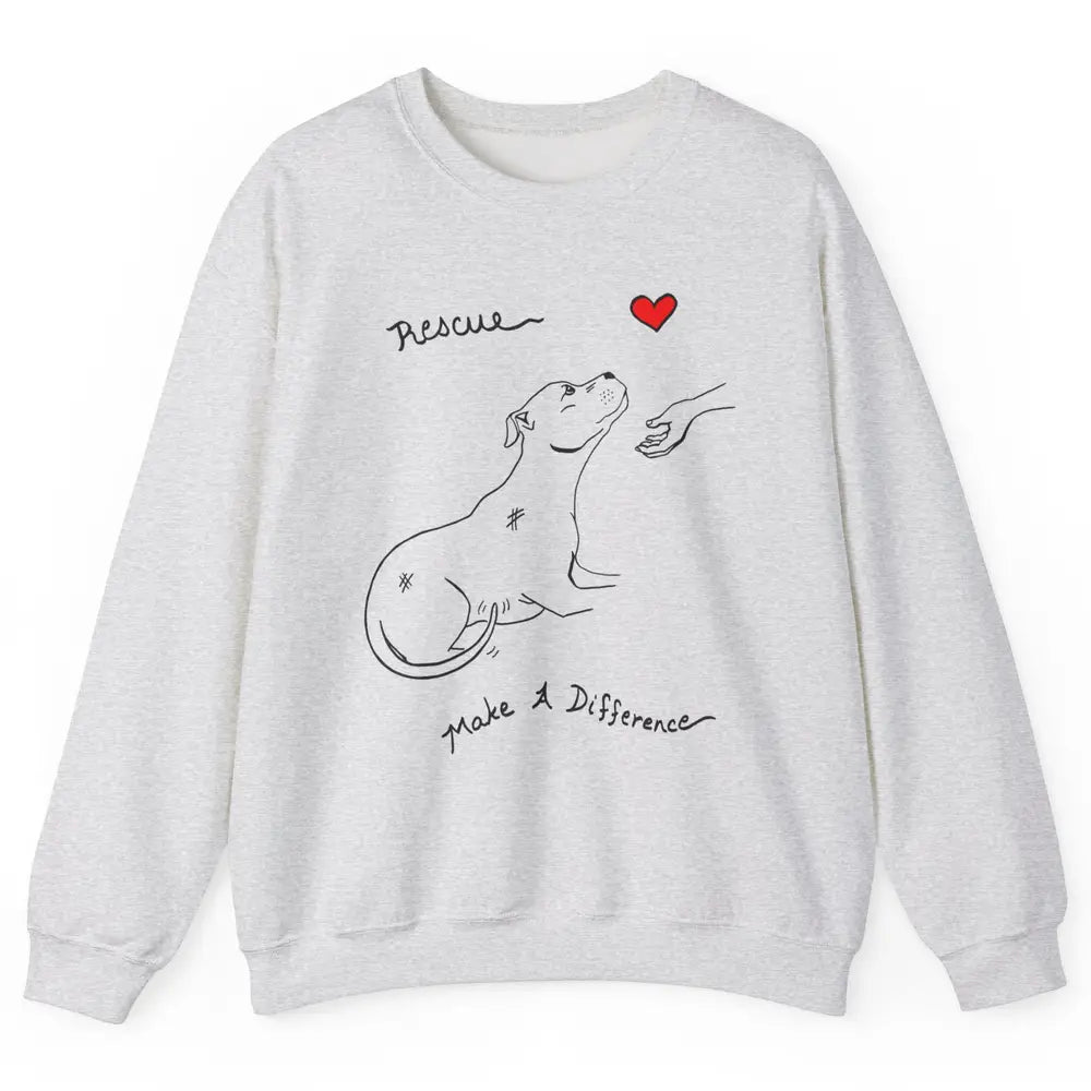 Pitbull Dog Rescue Adopt Dont Shop Foster Animal Pet Rescuer Unisex Crewneck Sweatshirt