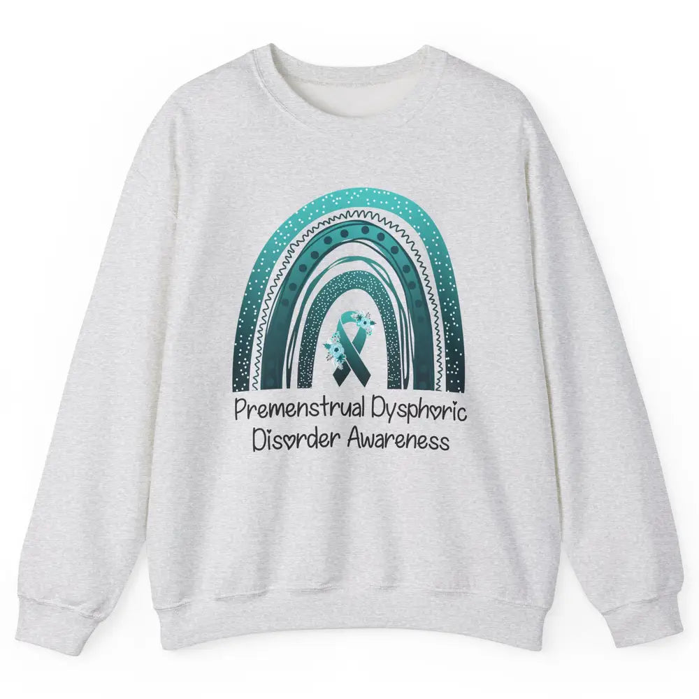 Premenstrual Dysphoric Disorder PMDD Awareness Rainbow Unisex Crewneck Sweatshirt
