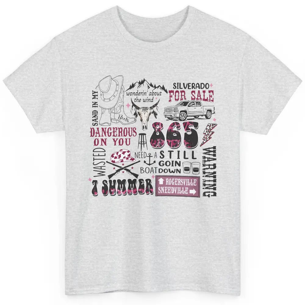 Retro Cowboy Boot Hat Sand In My Boots Western Country Music Classic Unisex T-Shirt