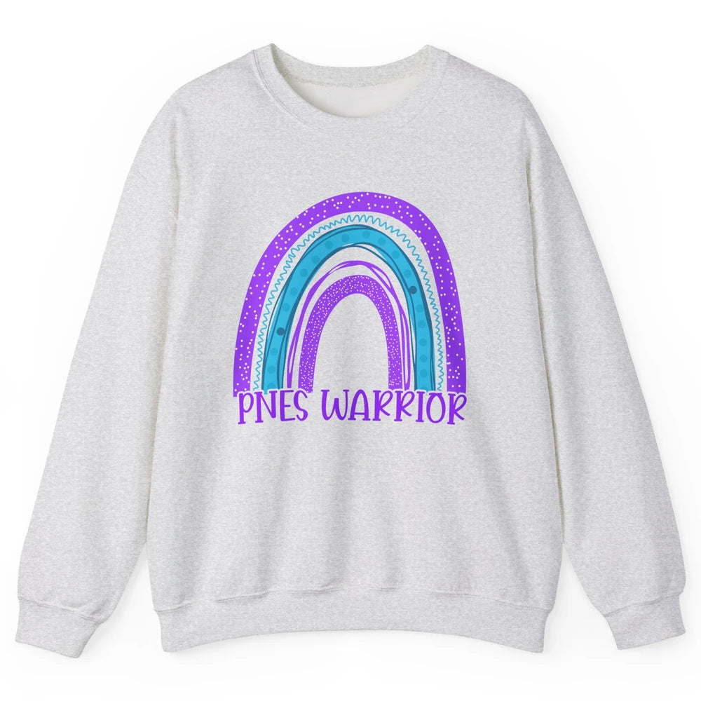 Psychogenic Non-epileptic Seizures PNES Purple Teal Rainbow Unisex Crewneck Sweatshirt