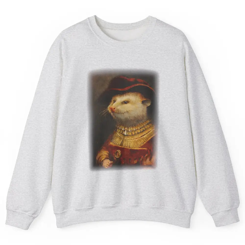 Retro Noble Opossum Young Gallant Western Opossum Art Unisex Crewneck Sweatshirt