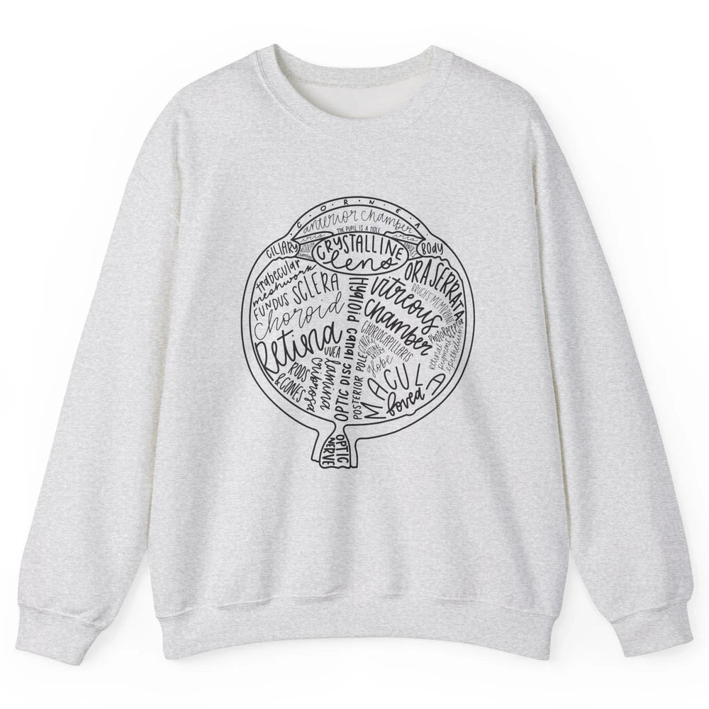 Optometrist Retina Tech Eyeball Anatomy Optician Eye Doctor Unisex Crewneck Sweatshirt