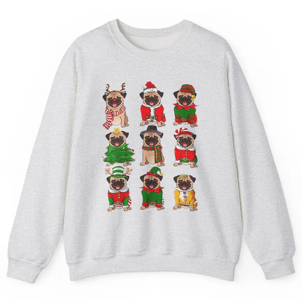 Pug Collection Christmas Santa Pug Dog Christmas Pugmas Unisex Crewneck Sweatshirt