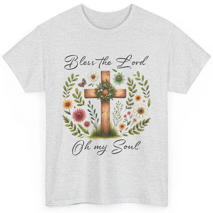 Bible Verse Bless The Lord Oh My Soul Christian Cross Retro Jesus Christ Church Classic Unisex T-Shirt