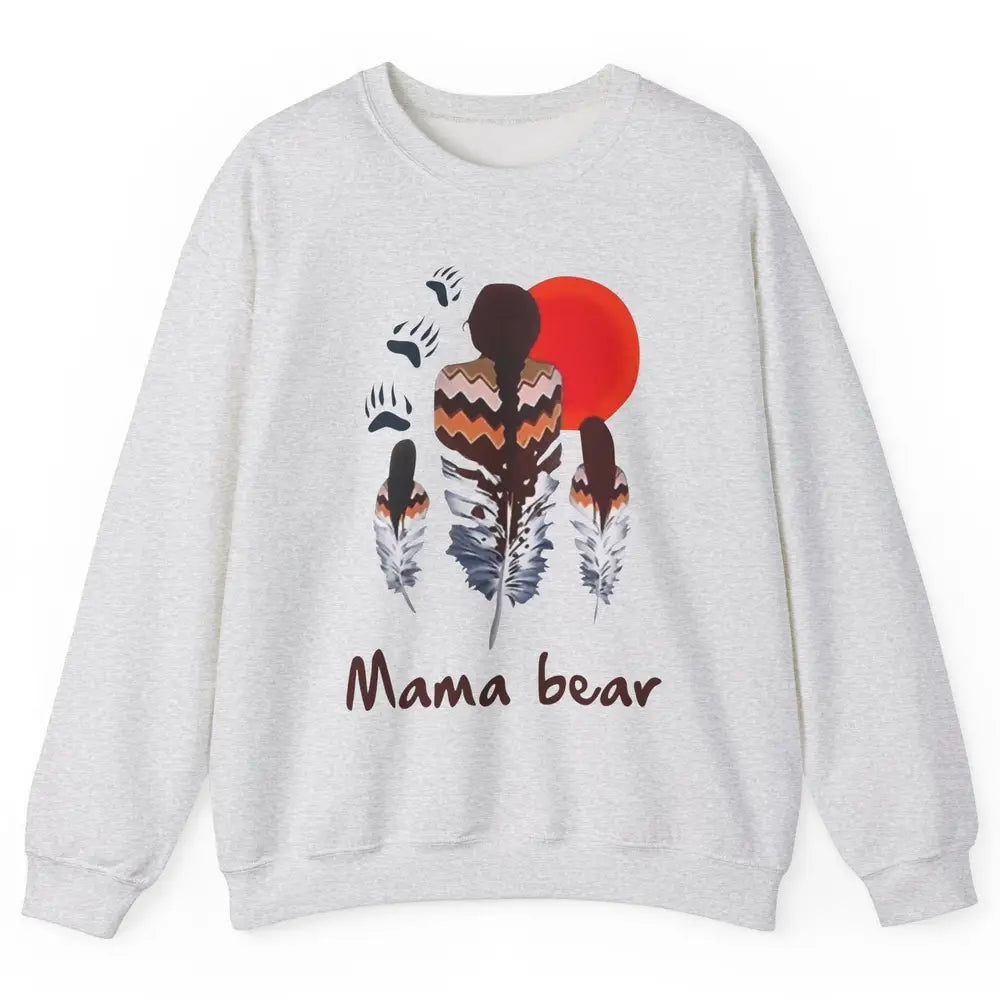 Native Americans Mama Bear Mother and Daughter Tribal Unisex Crewneck Sweatshirt