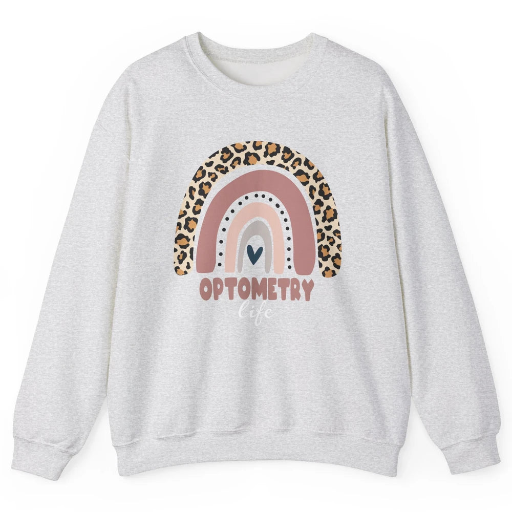 Optometry Life Leopard Rainbow Optometrist Optician Gift Unisex Crewneck Sweatshirt