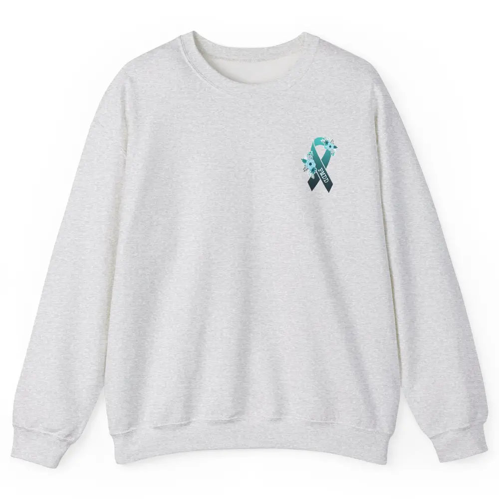 Premenstrual Dysphoric Disorder PMDD Awareness Ribbon Unisex Crewneck Sweatshirt