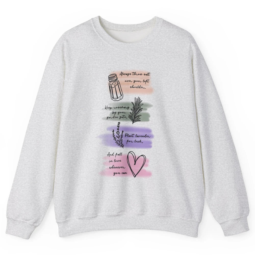 Practical Magic Witch Gardening Card Gardeners Plant Lovers Unisex Crewneck Sweatshirt