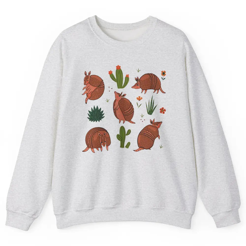 Retro Desert Armadillo Just An Armadillo Girl Western Animal Unisex Crewneck Sweatshirt