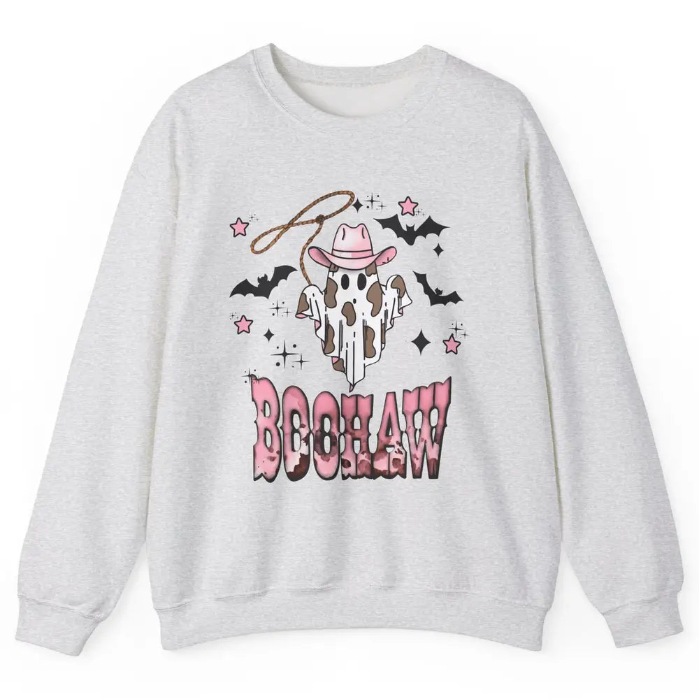 Retro Cowboy Ghost Boohaw Boot Scooting Western Halloween Unisex Crewneck Sweatshirt