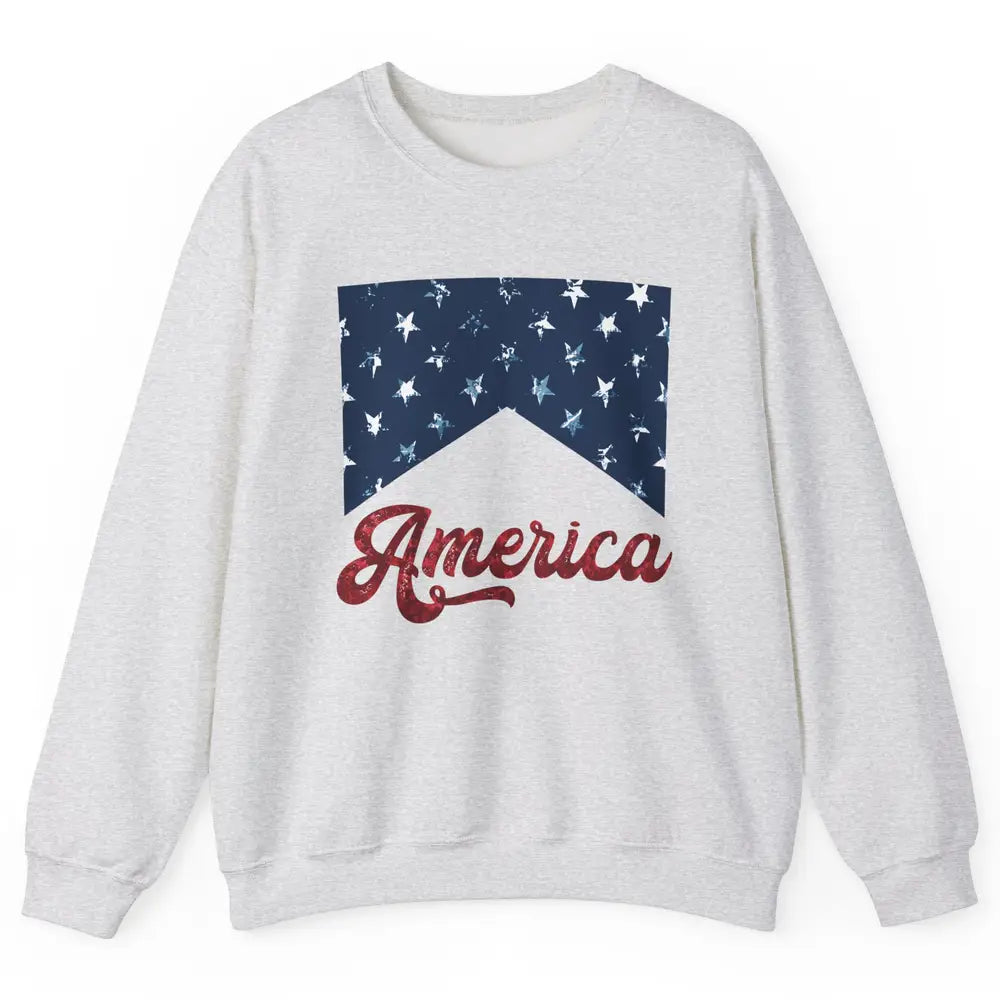 Retro America 4th Of July Independence Day Western Patriots Unisex Crewneck Sweatshirt